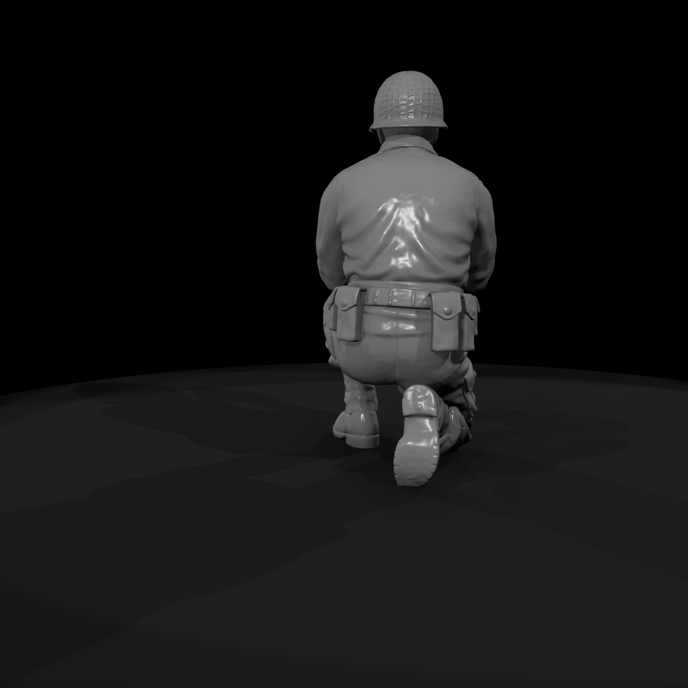 Ww2 Army 064 Wwii U S Army Resting Soldier Figure