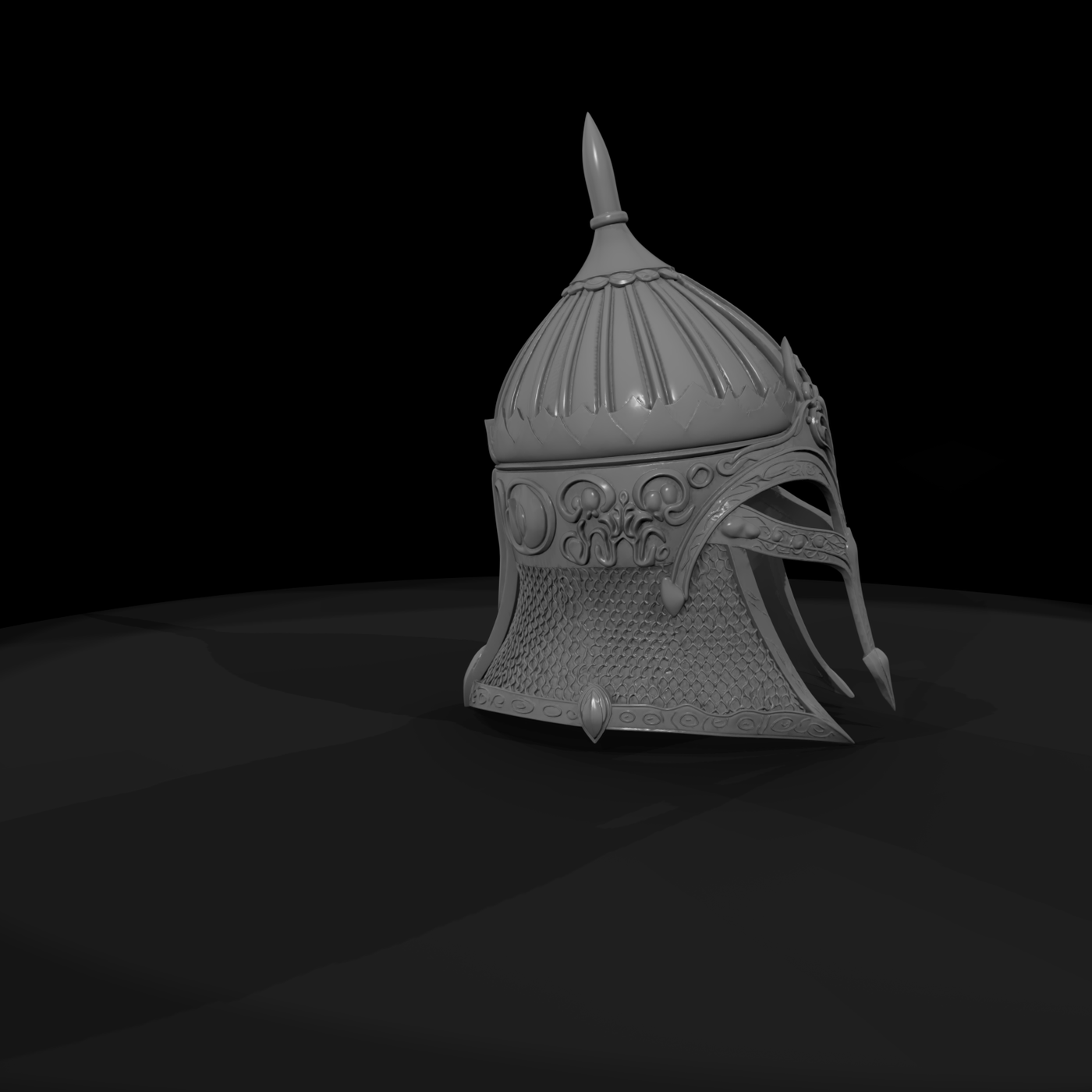 Ornate Fantasy Knight Helmet