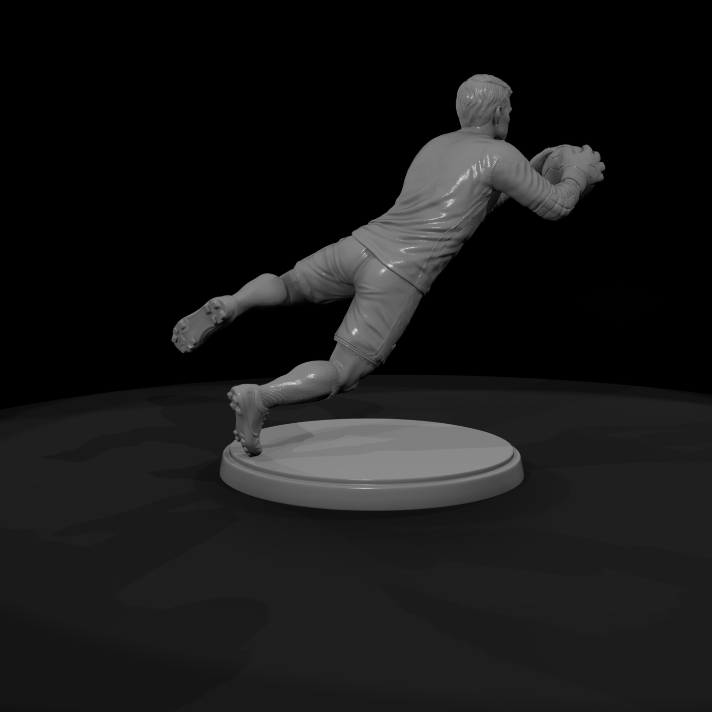 Poparc 0279 Soccer Goalkeeper Dive Alternate Pose