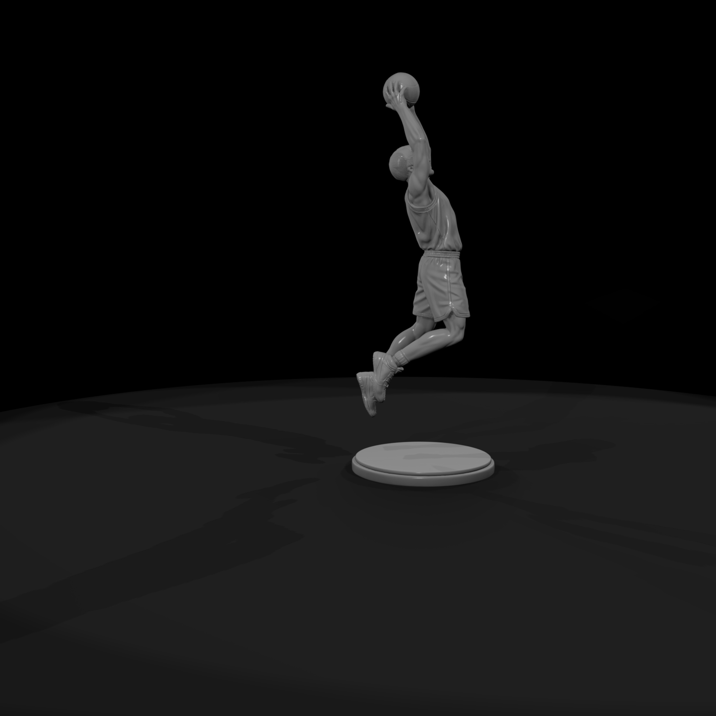 High-Flying Basketball Player Dunking