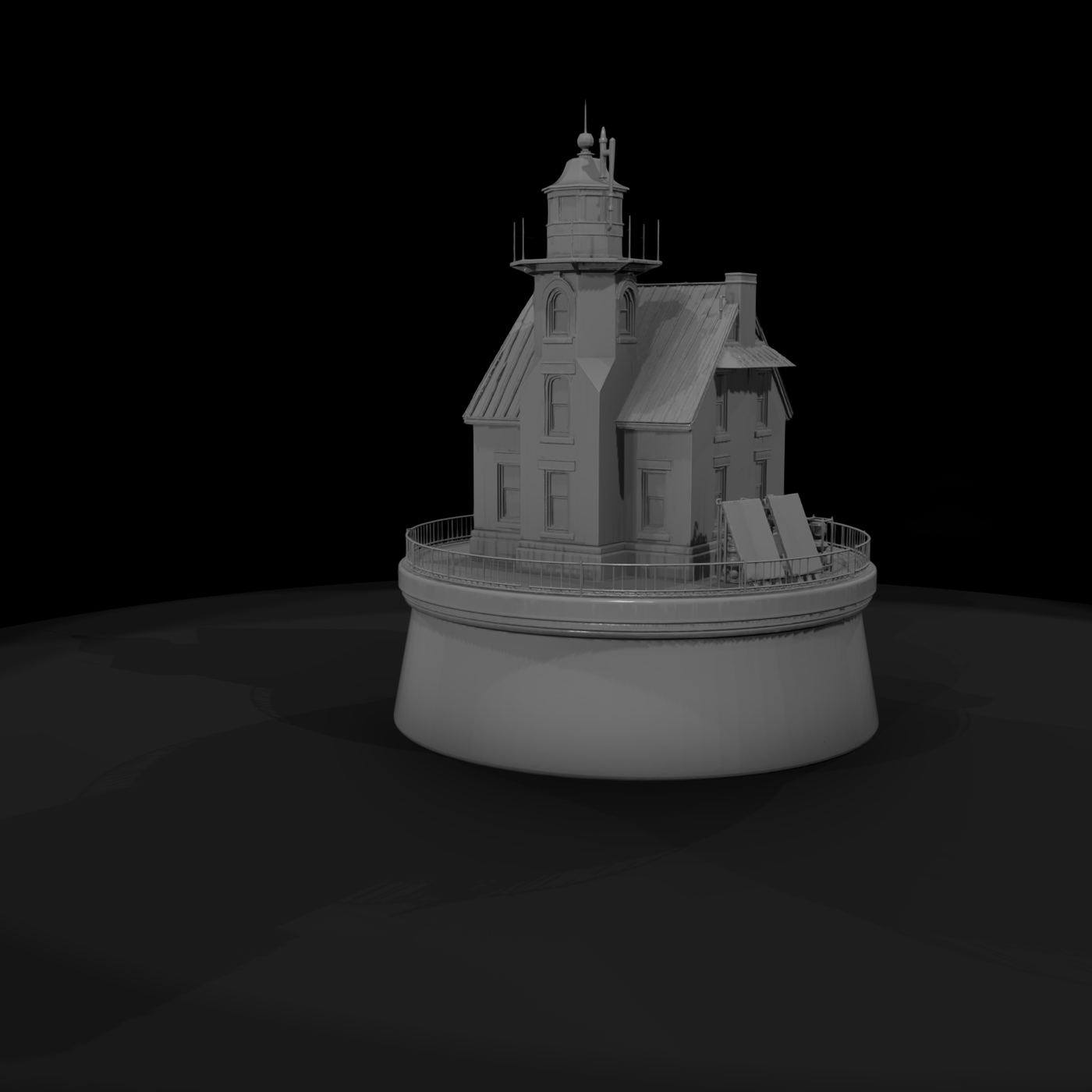 Offshore Lighthouse & Keeperhouse
