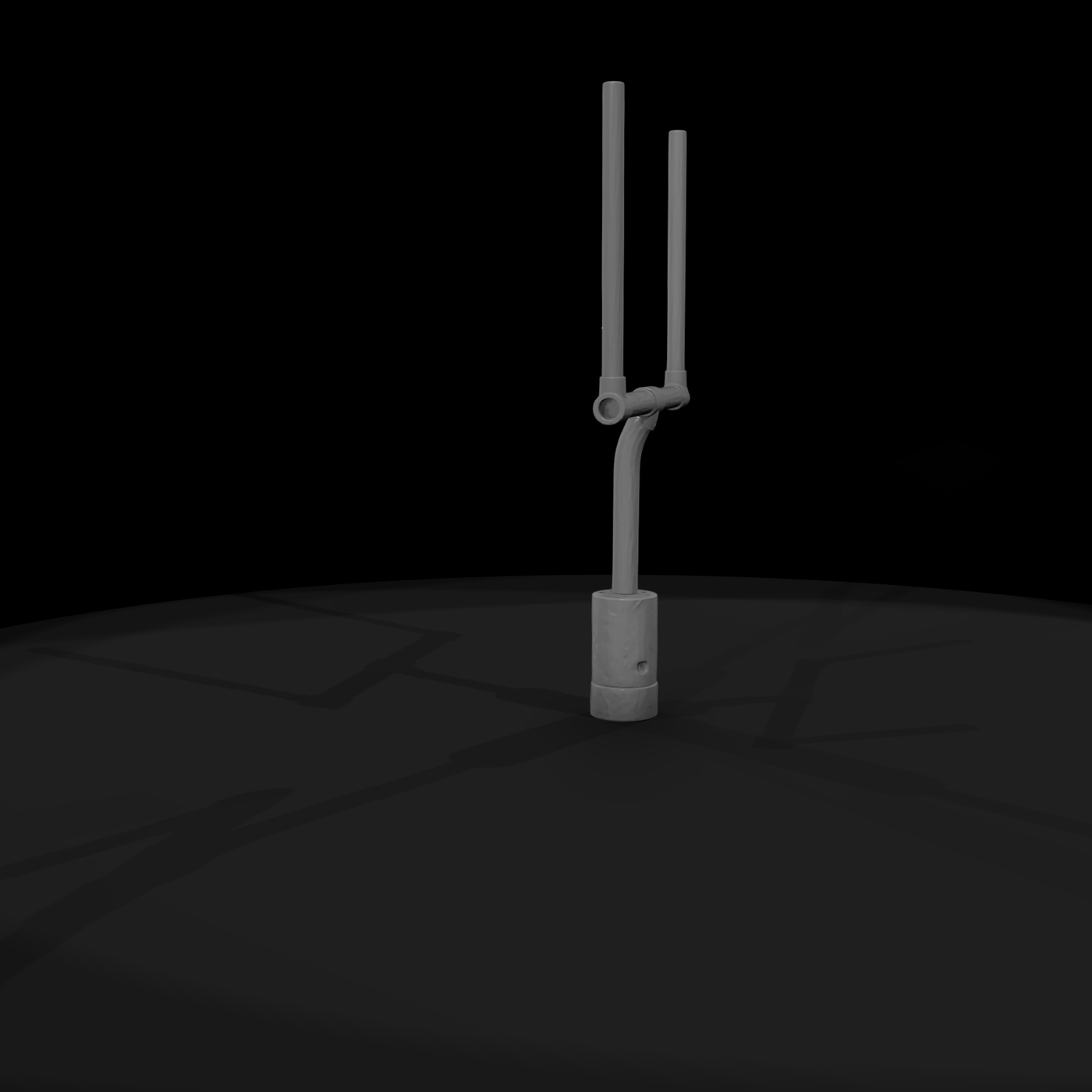 American Football Goalpost — Low-Poly Matte