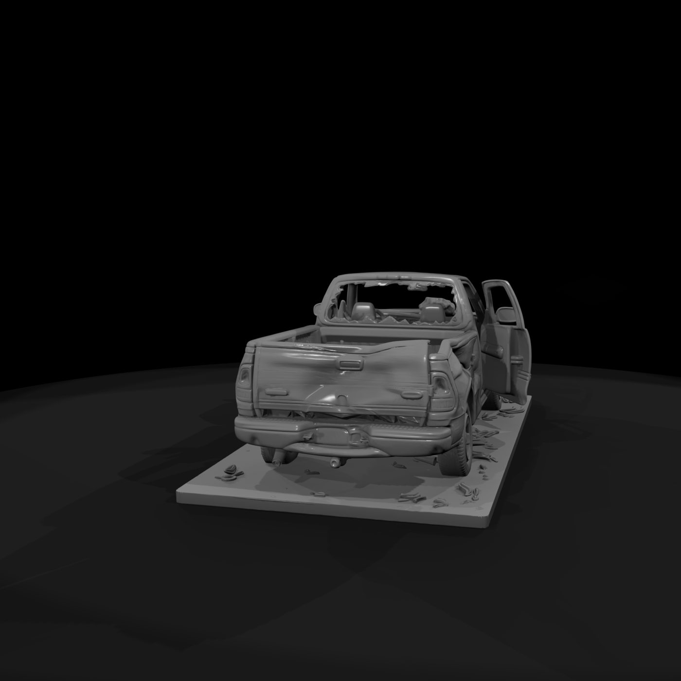 Rear-Ended Pickup Truck Wreck
