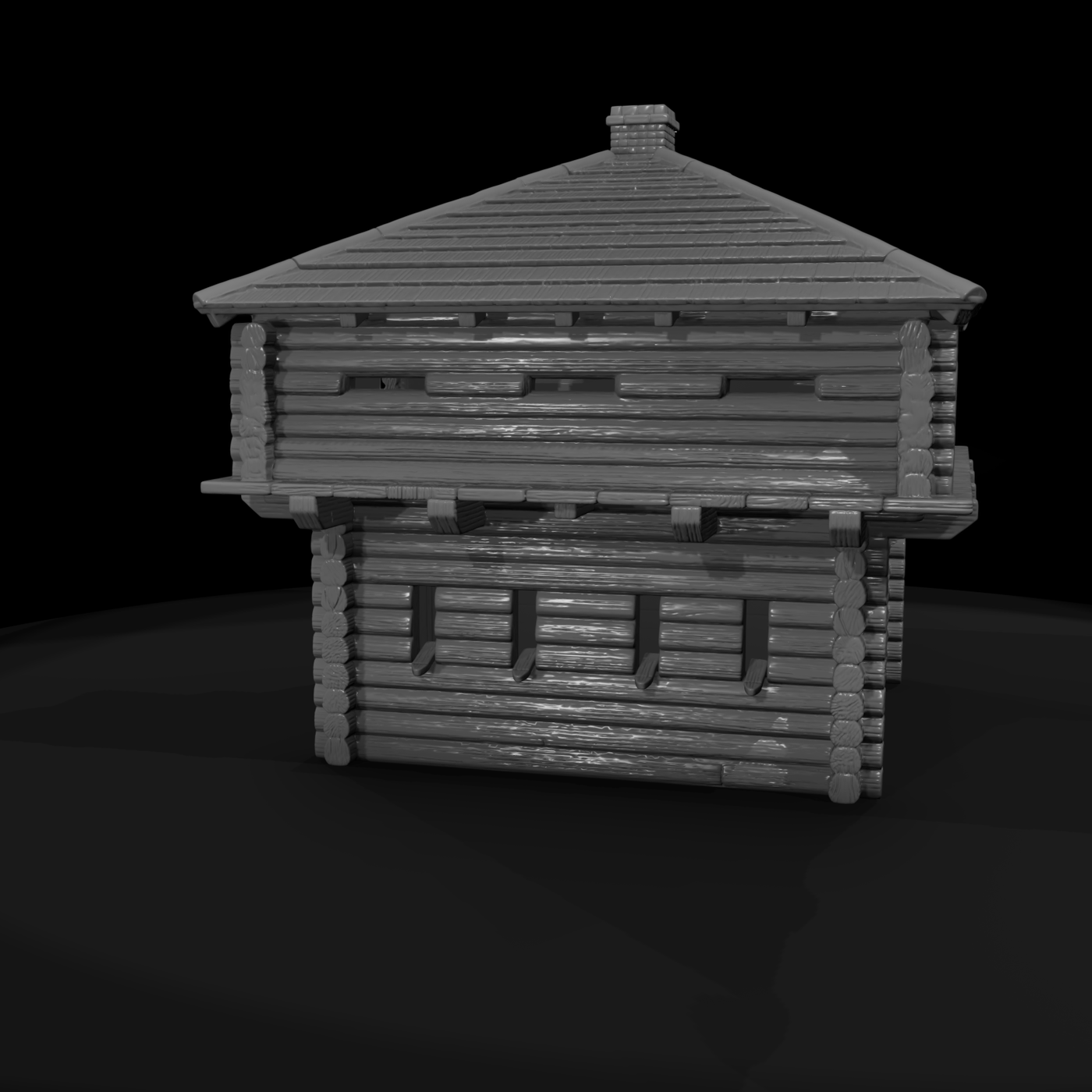 Mil 001 Civil War Log Blockhouse