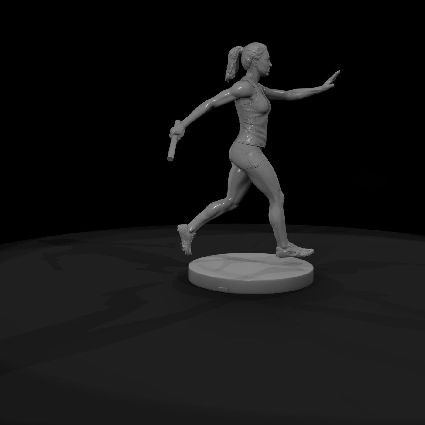 Relay Sprinter with Baton