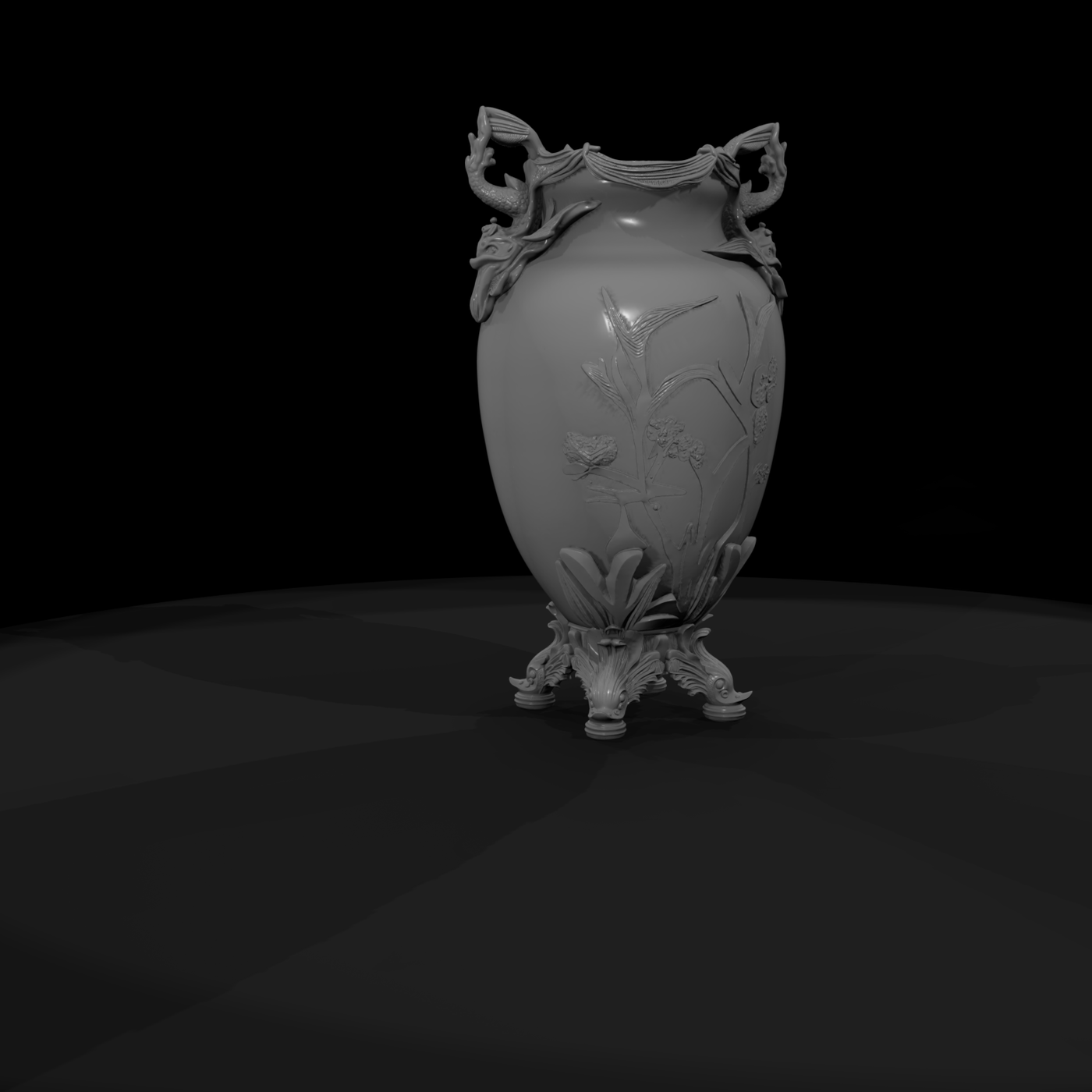 Baroque Aquatic Decorative Vase