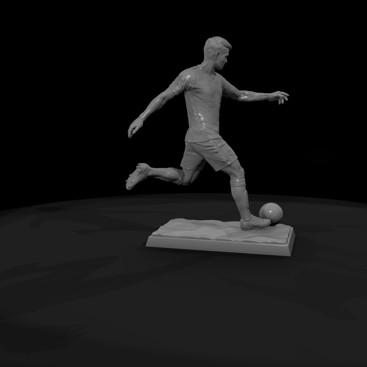 Soccer Player Striking the Ball