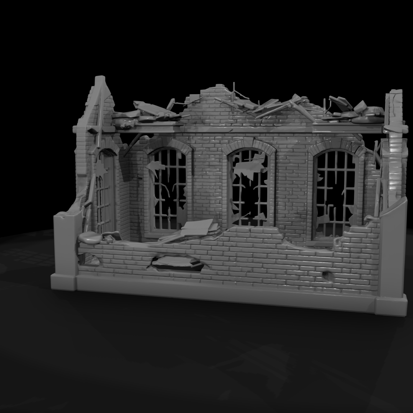 Broken Factory Wall