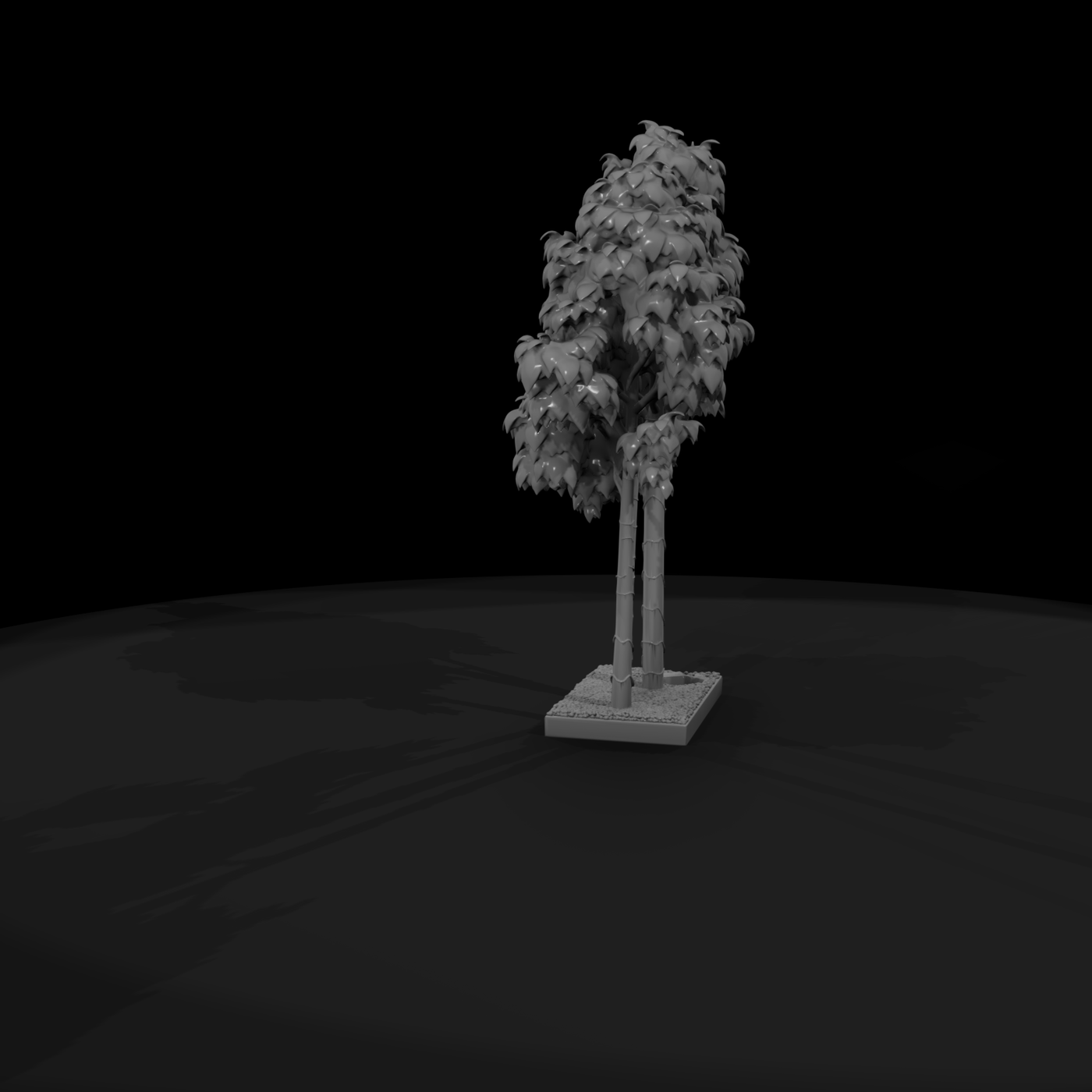 Stylized Multi-Trunk Birch Tree