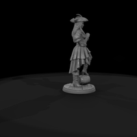 Female Pirate with Spyglass and Barrel — thumbnail 8