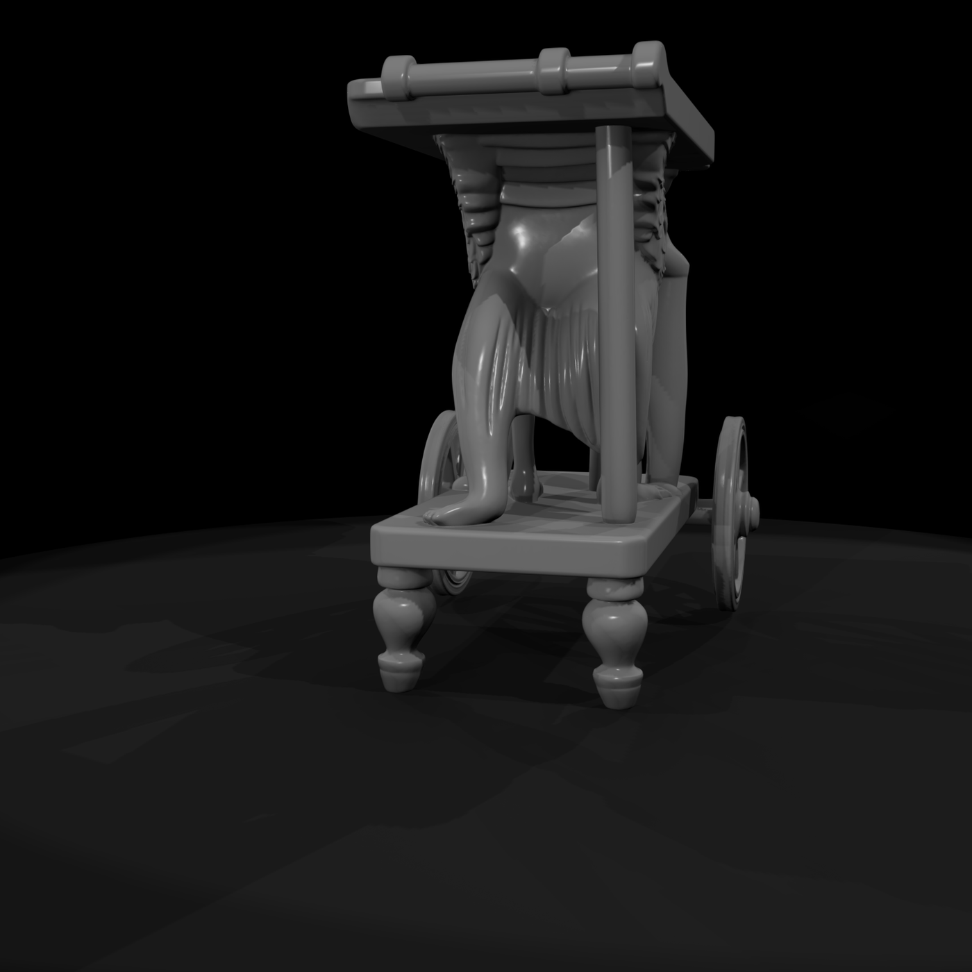 Surreal Figural Serving Cart & Model Railroads