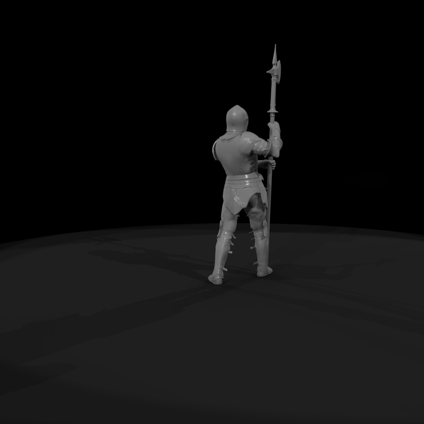 Medieval Knight with Polearm
