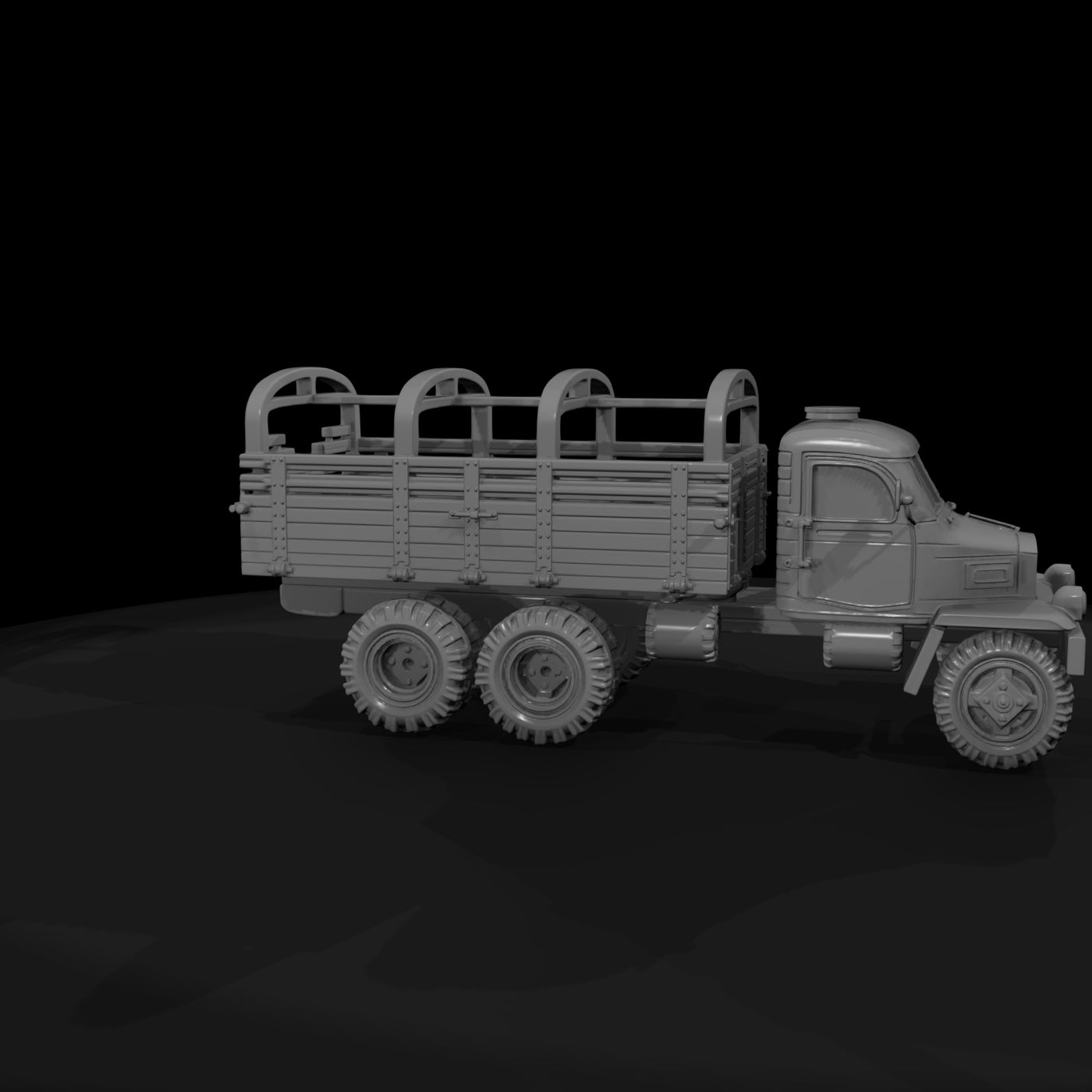 6x6-military-stake-bed-cargo-truck-3d-printable-miniature-421964
