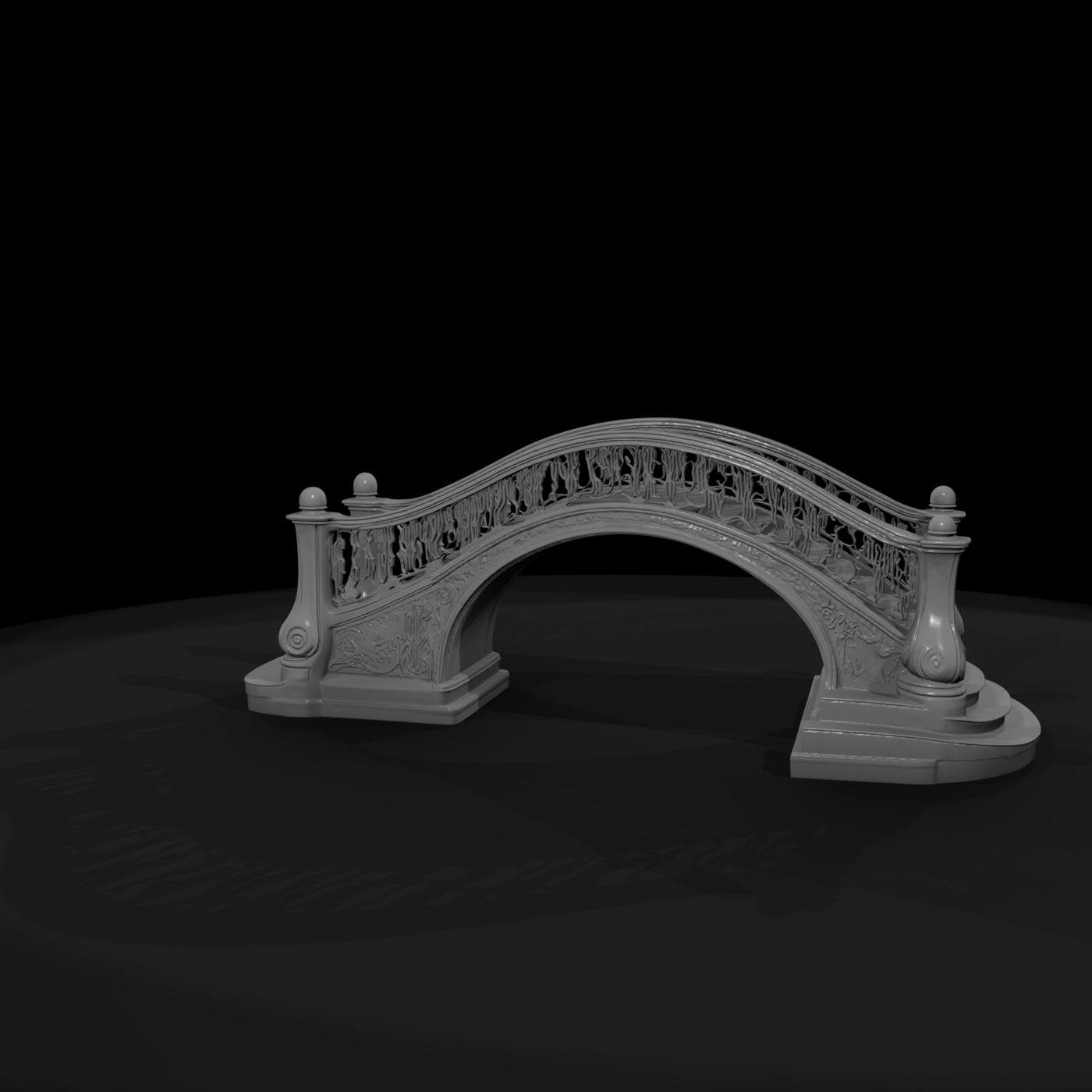 Rococo Arched Bridge Staircase