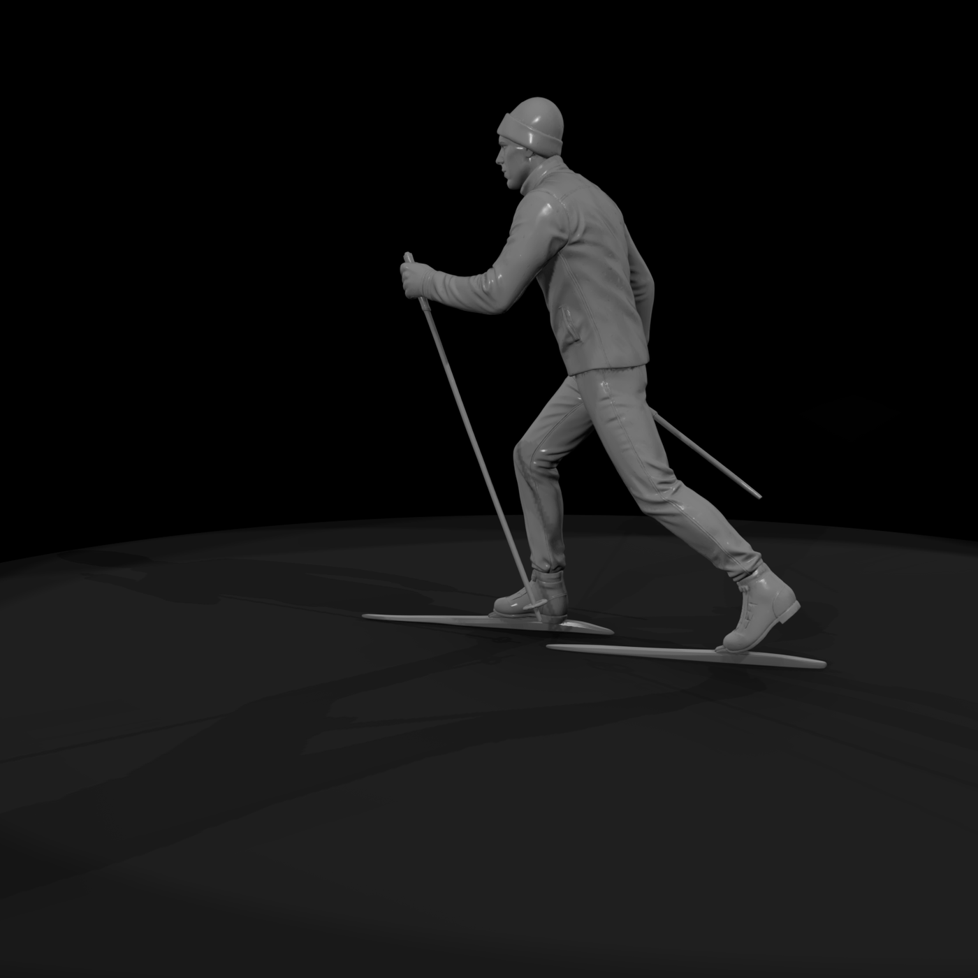 Cross-Country Skier in Racing Suit