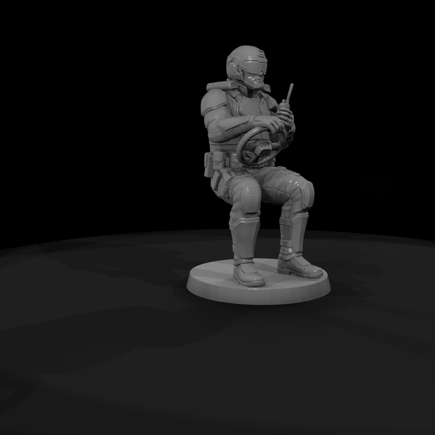 Armored Future Patrol Driver Seated