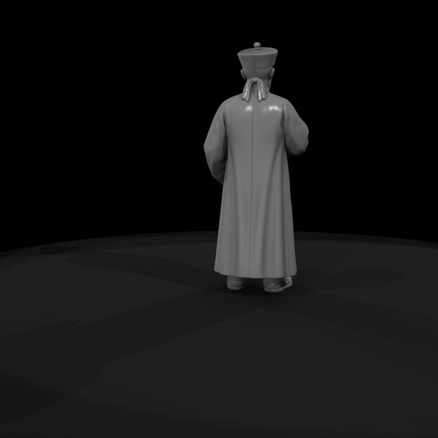 Hist 0234 Qing Scholar Official Miniature Figure
