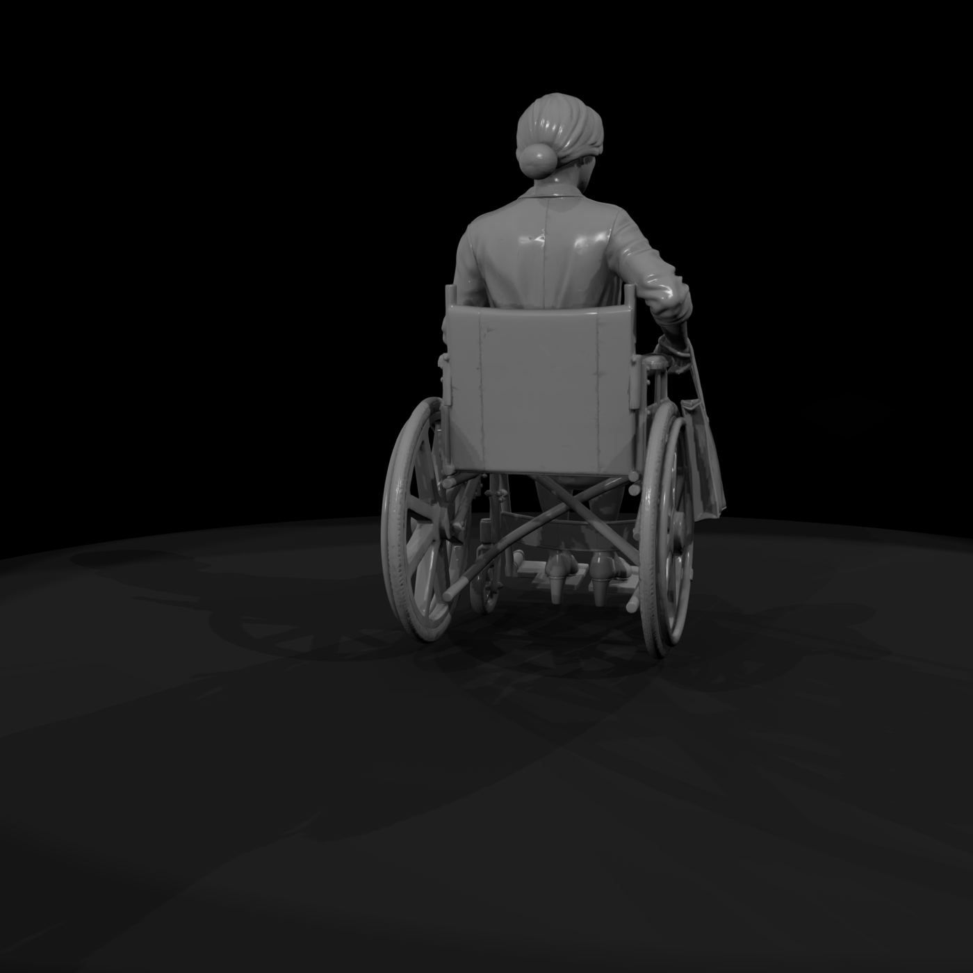 Woman Seated in a Wheelchair