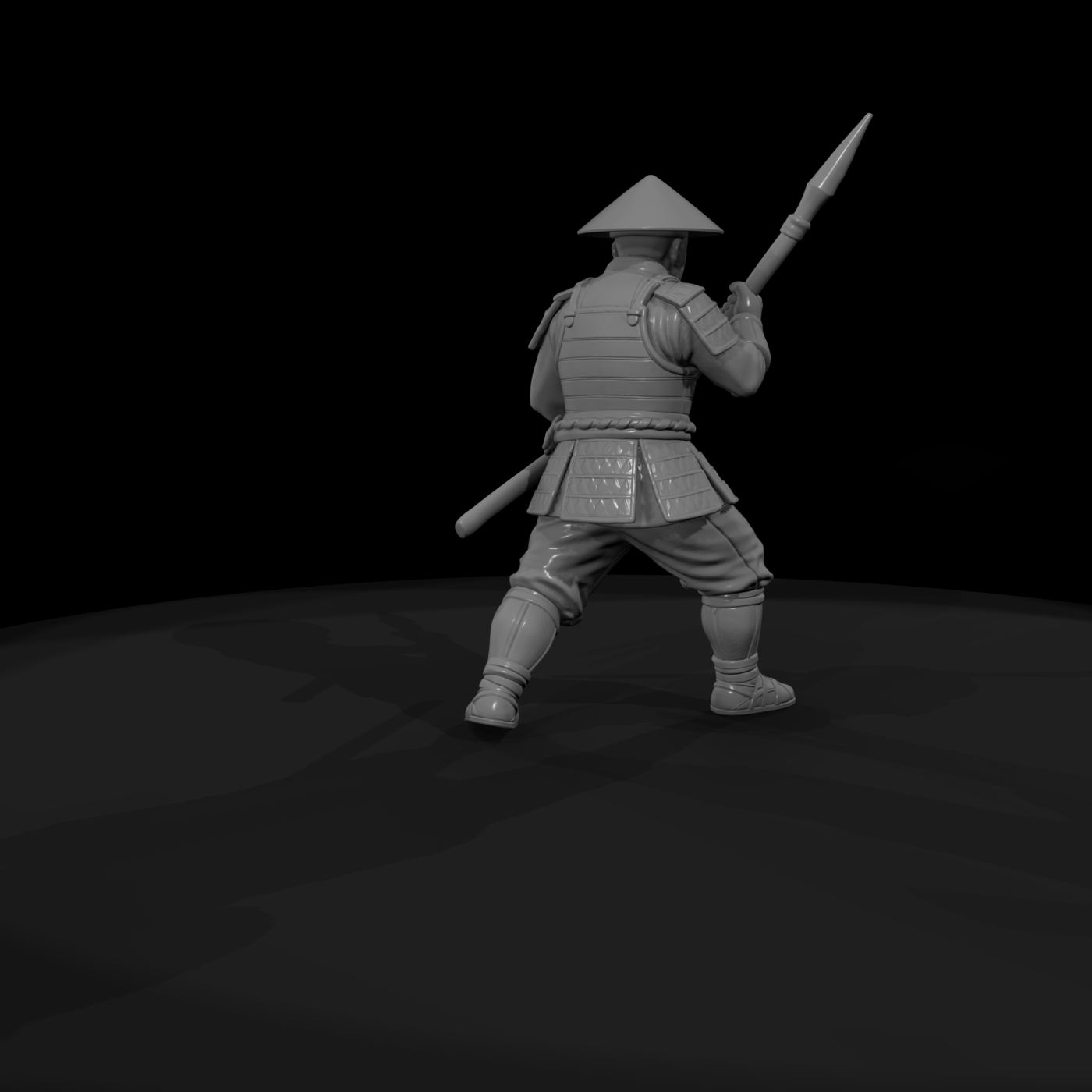 Hist 0224 Ashigaru Spearman Miniature Figure