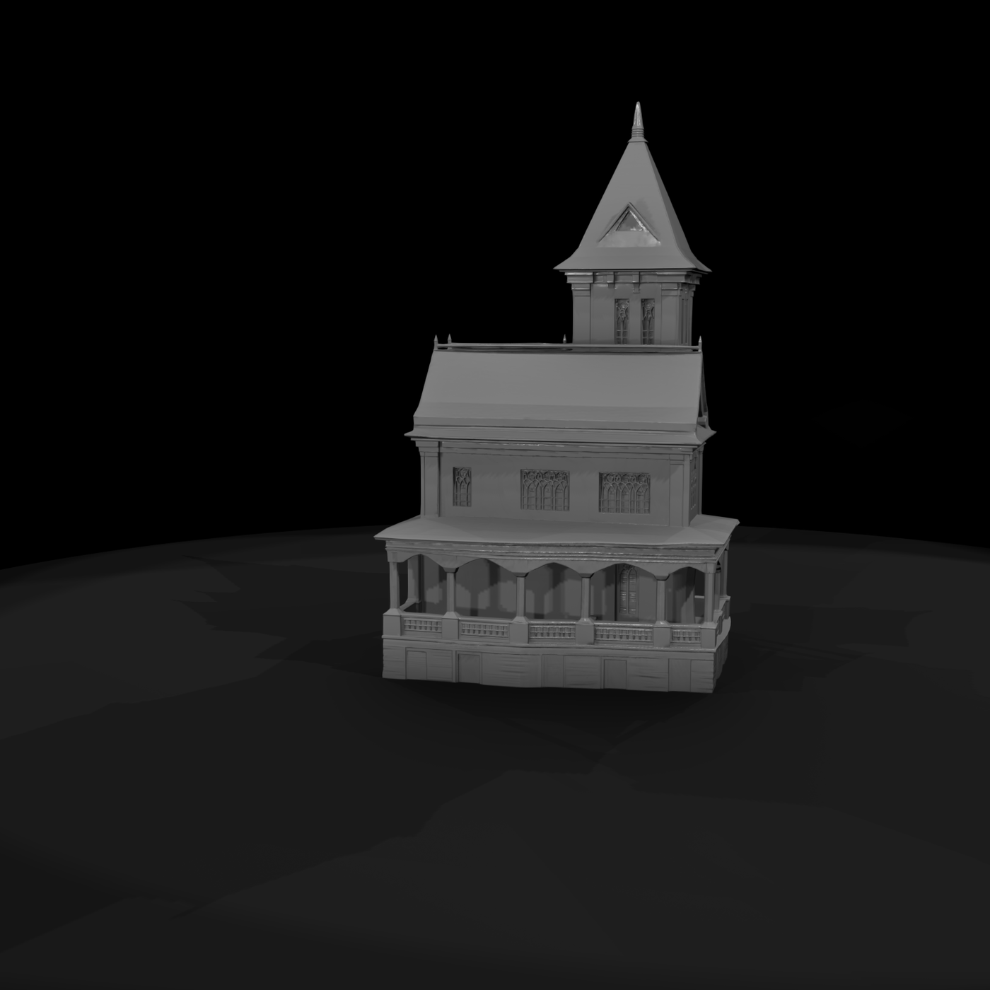 Victorian Gothic Tower Mansion