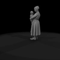 amish-mother-holding-baby-3d-model — thumbnail 9