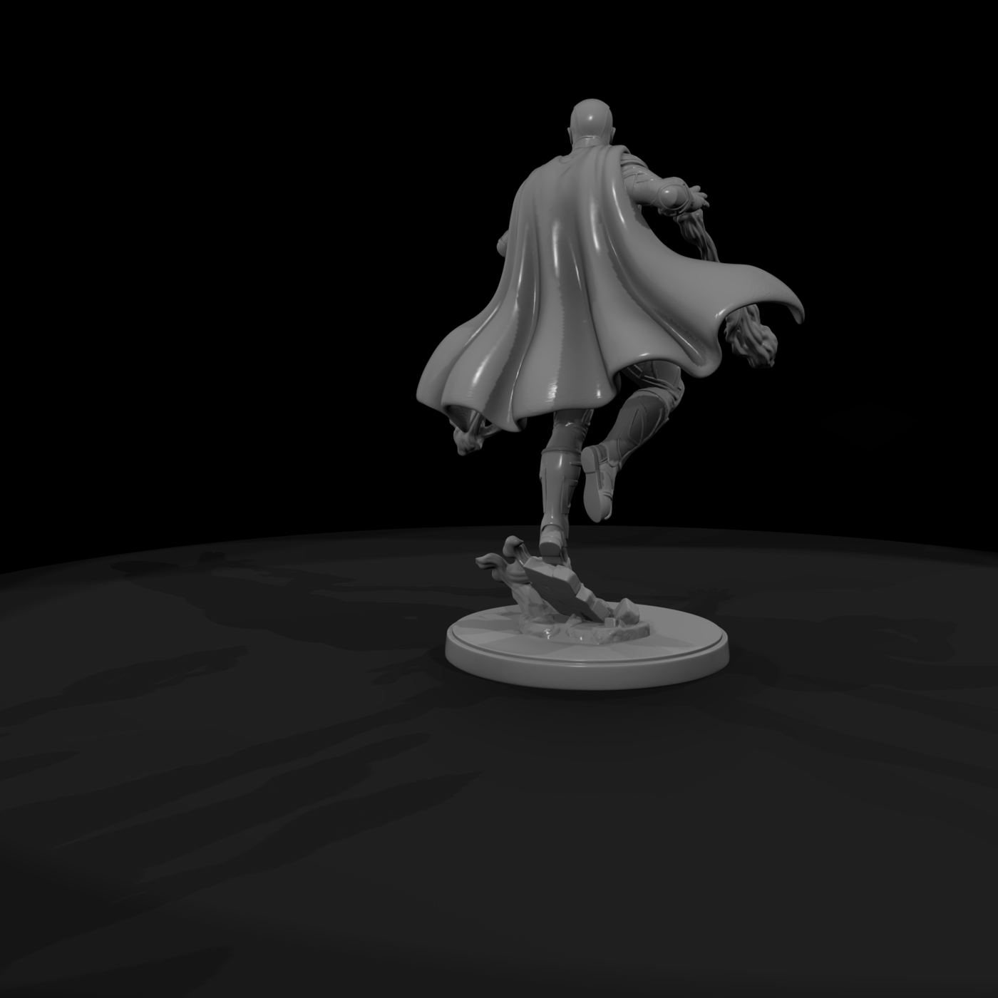 Energy Superhero in Flight Pose