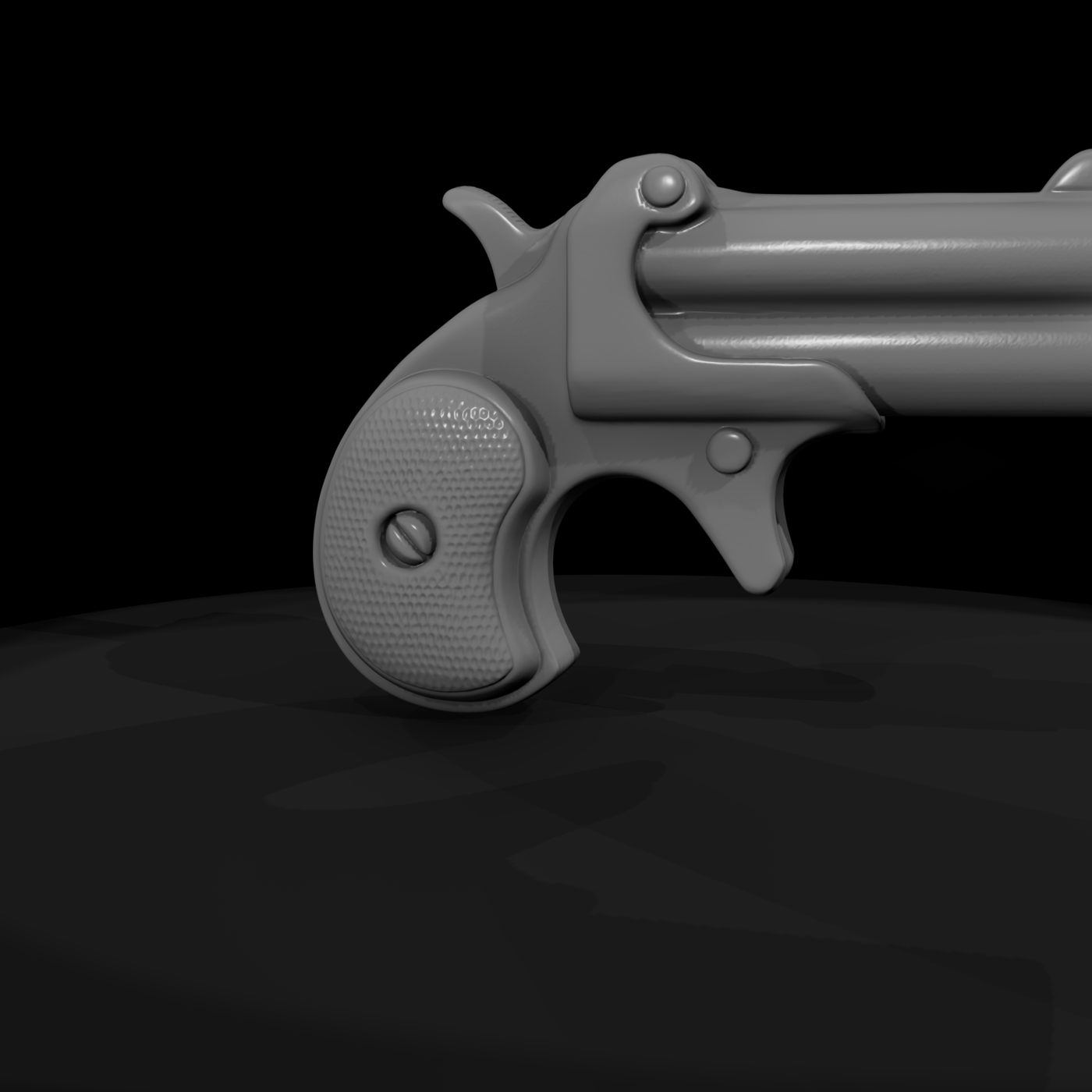 Double-Barrel Derringer Pistol
