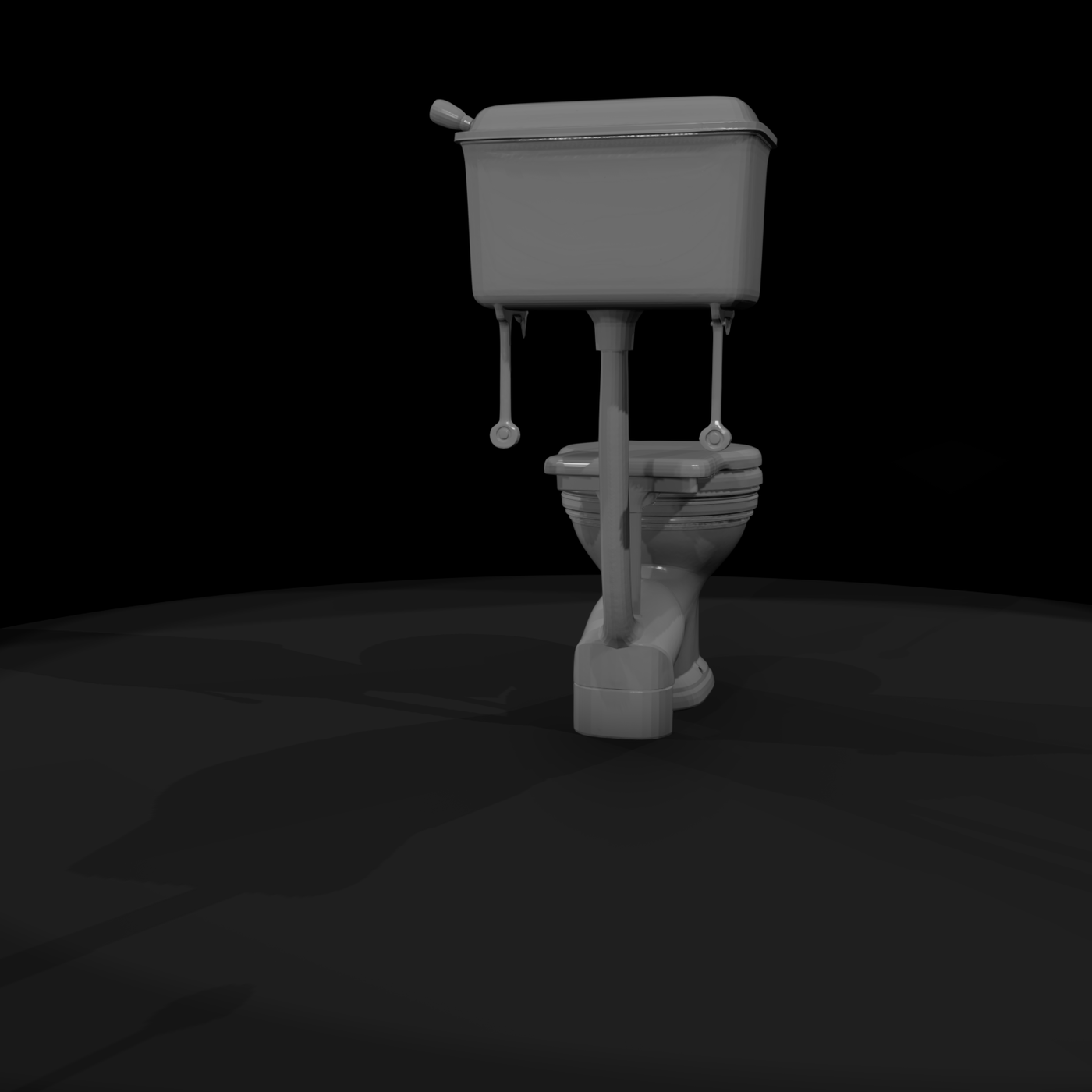 Classic High‑Tank Toilet