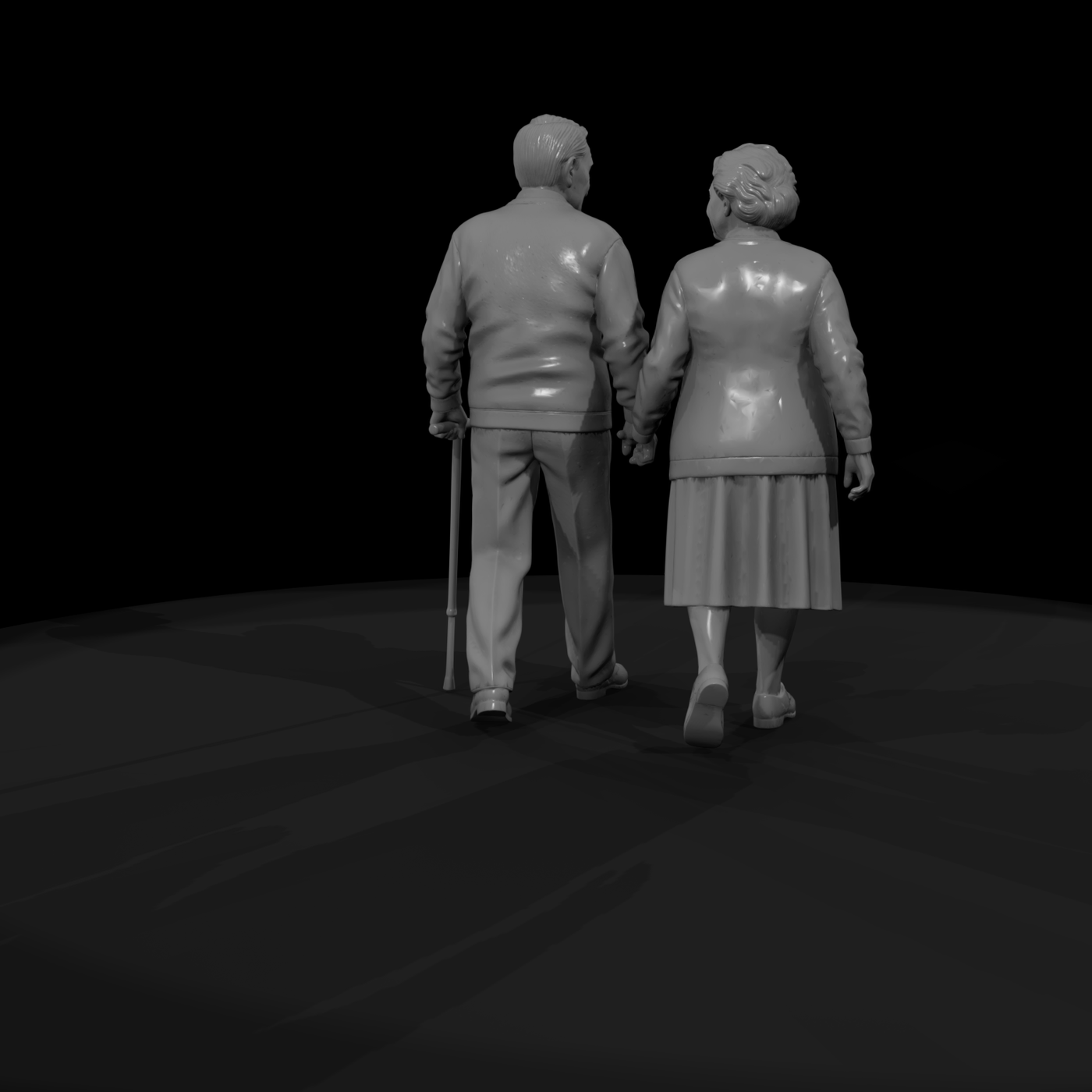 Elderly Couple Out for a Walk