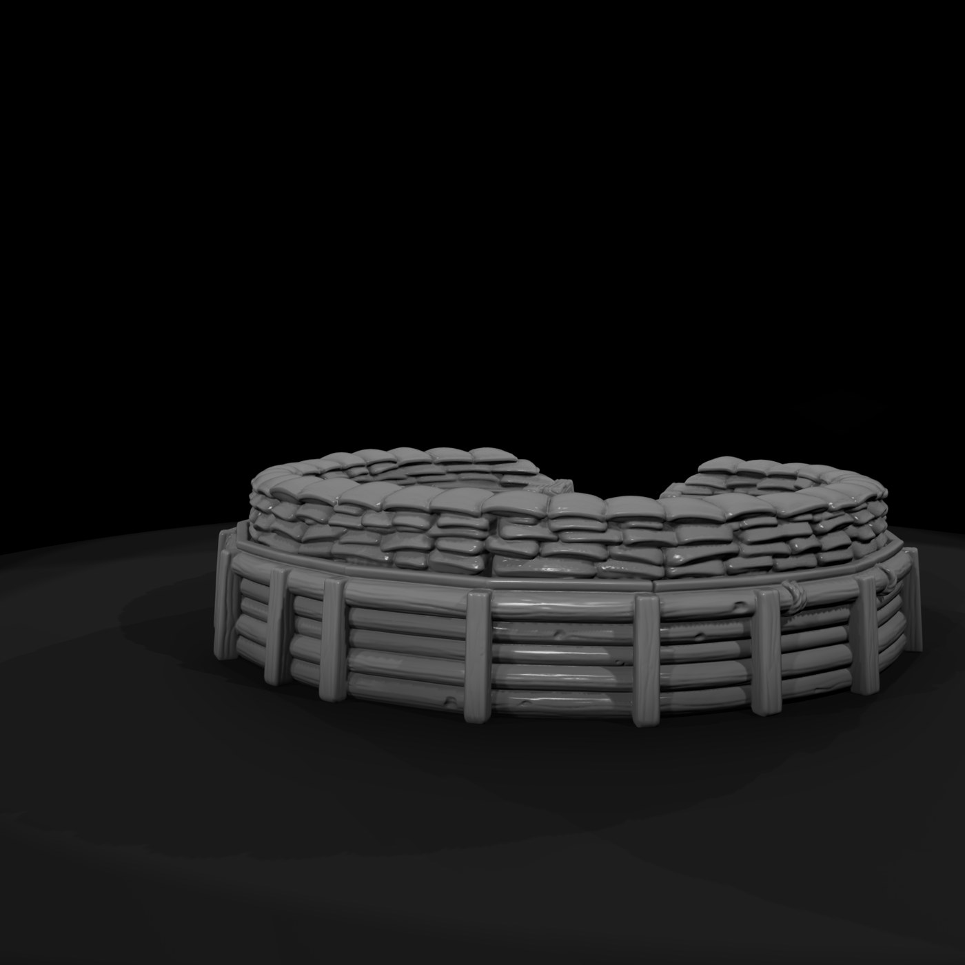 Mil 126 Ww2 England Sandbagged Aa Emplacement