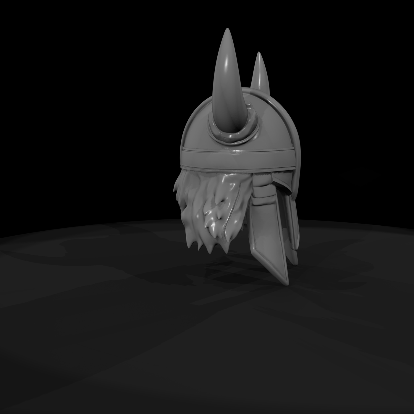 Stylized Horned Viking Helmet
