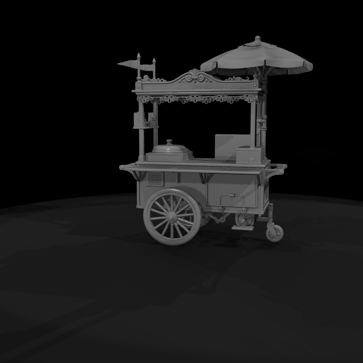 Cir 171 Stall Hot Dog Cart