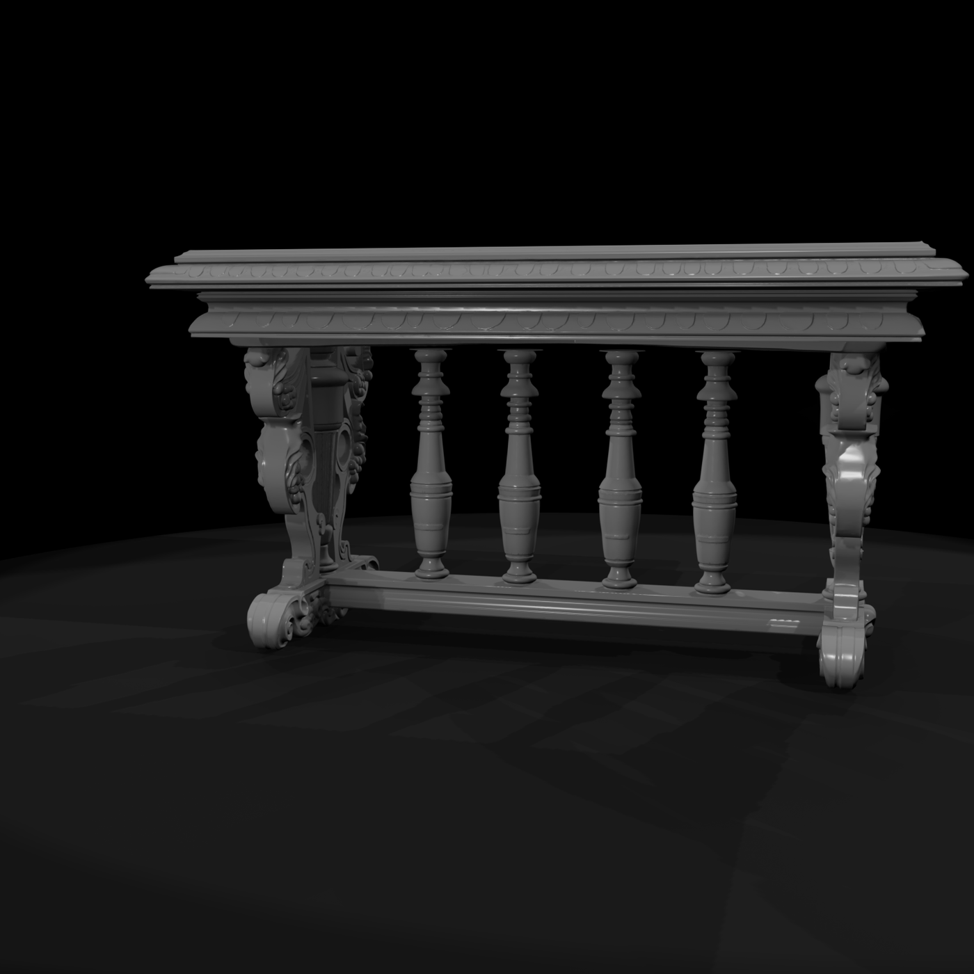 Baroque carved console table