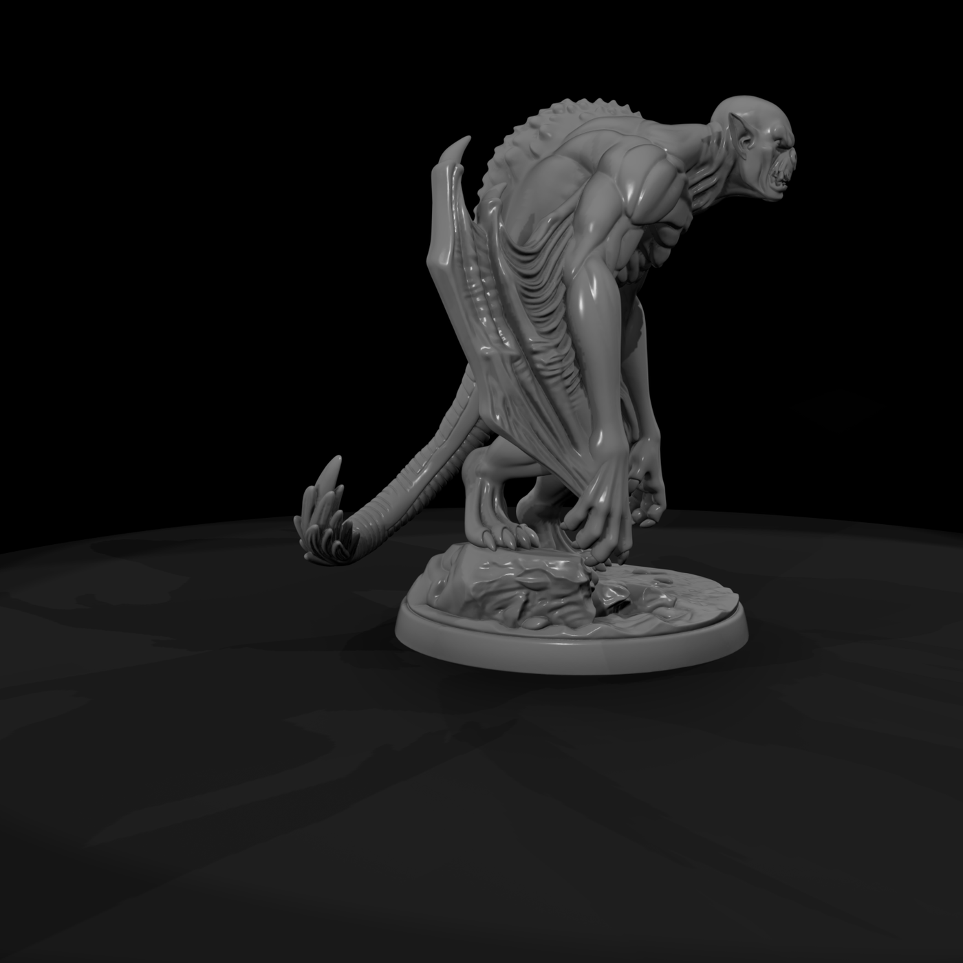 Stylized Winged Vampire 3D Miniature Model Xd95Er8