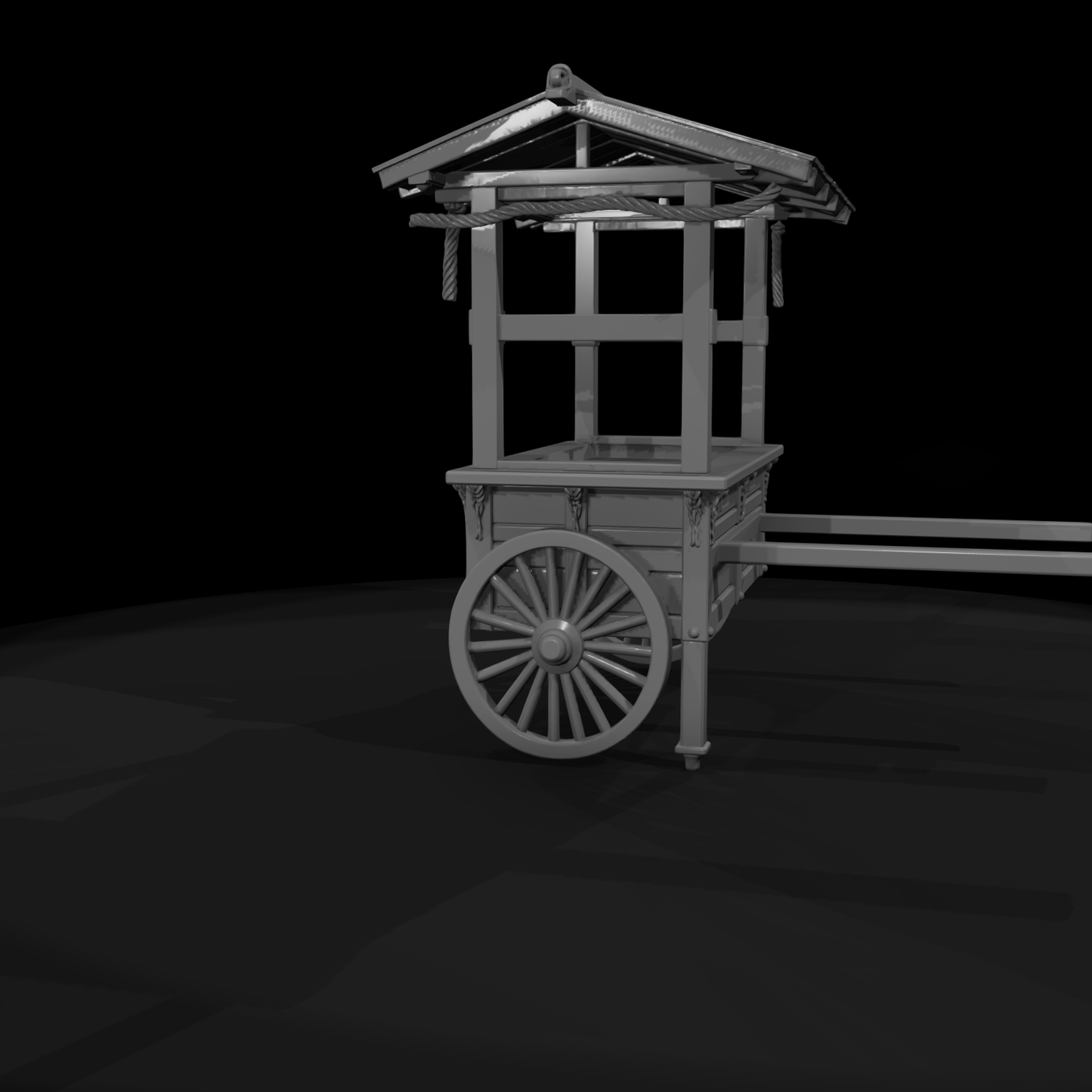 Traditional Japanese Vendor Cart (Yatai)