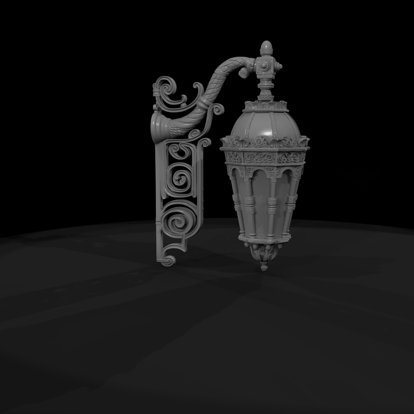 Ornate Victorian Wall Lantern — Lamp