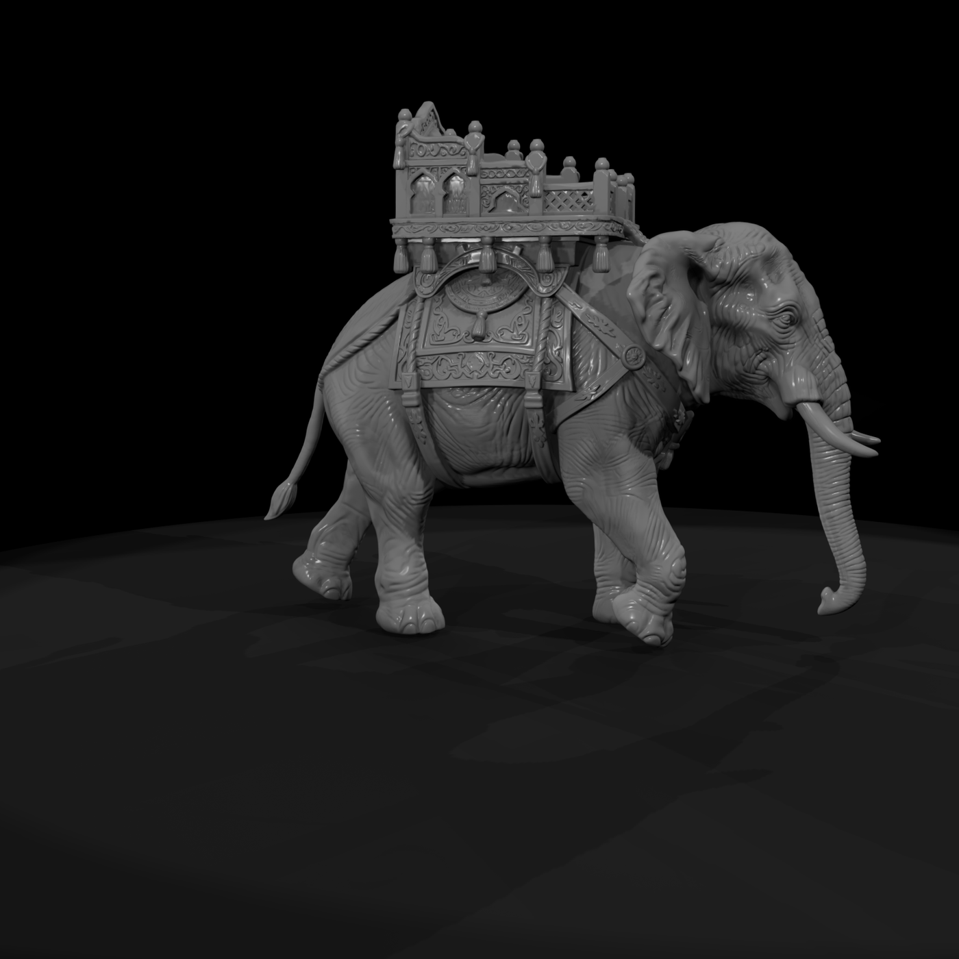 Cir 134 Animal Elephant With Howdah
