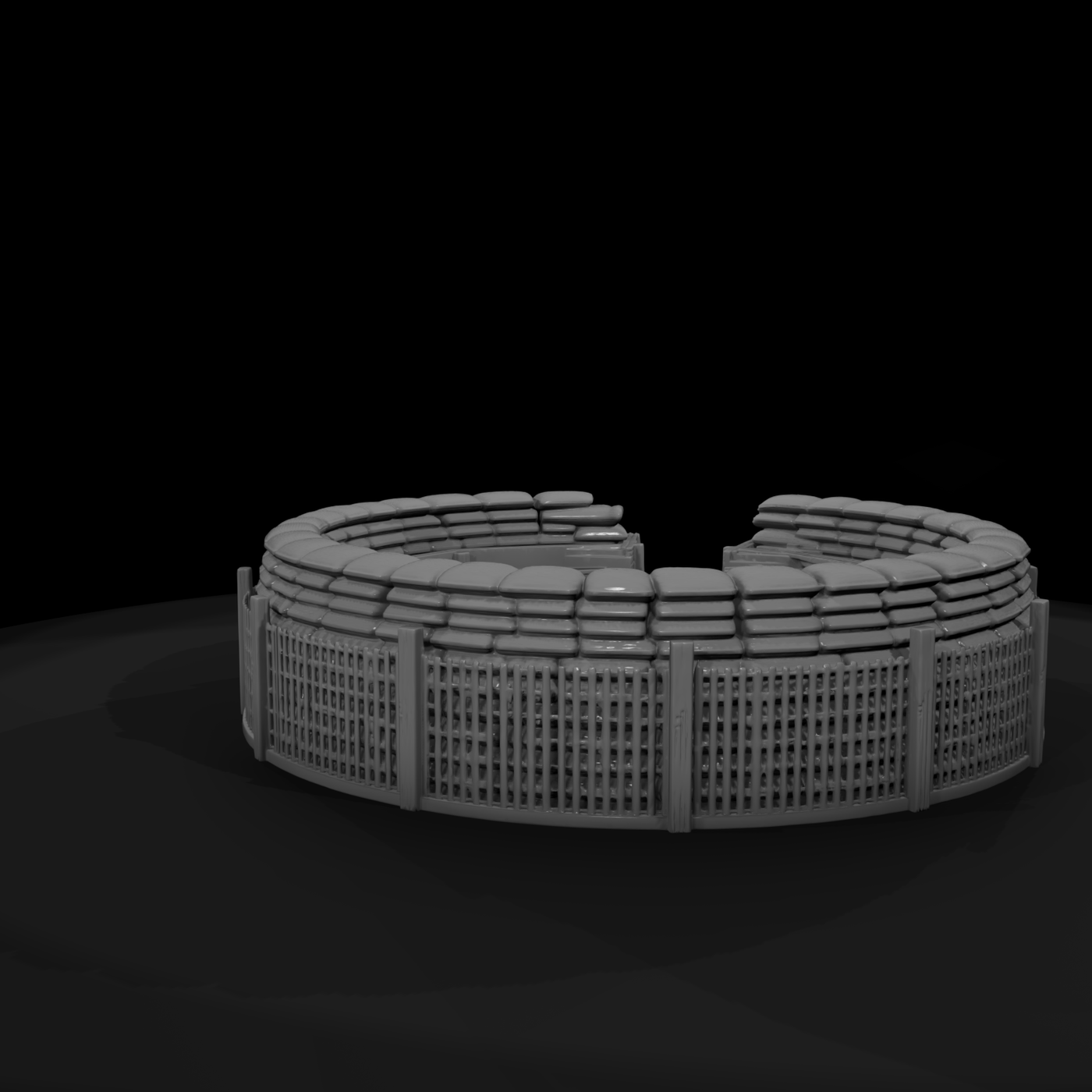 Mil 024 Ww2 England Sandbagged Aa Emplacement