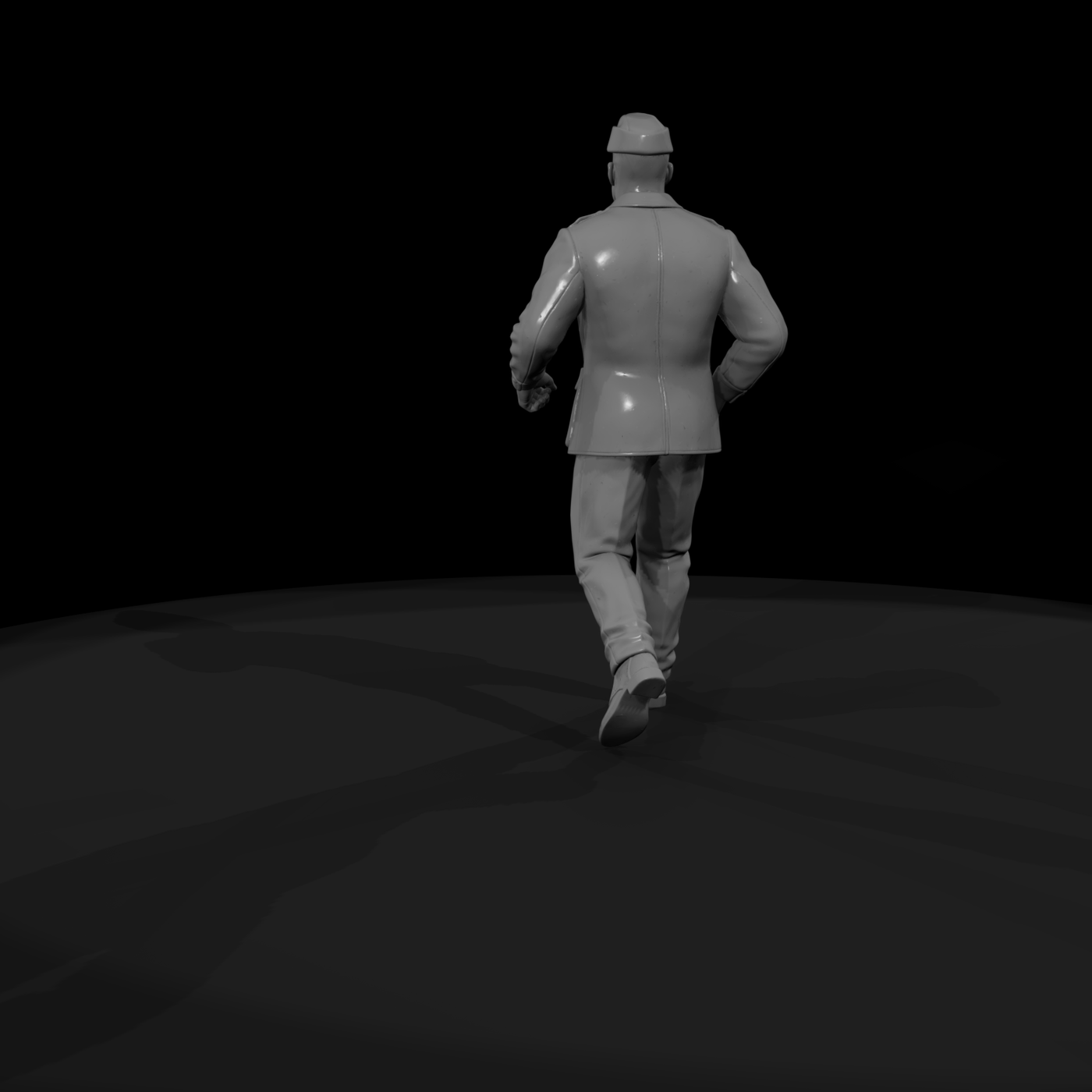 WWII American GI Walking