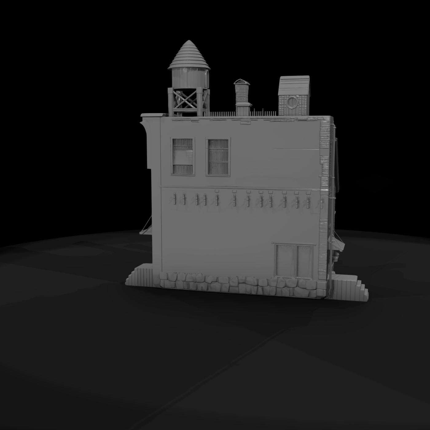 Urban Townhouse with Rooftop Water Tower