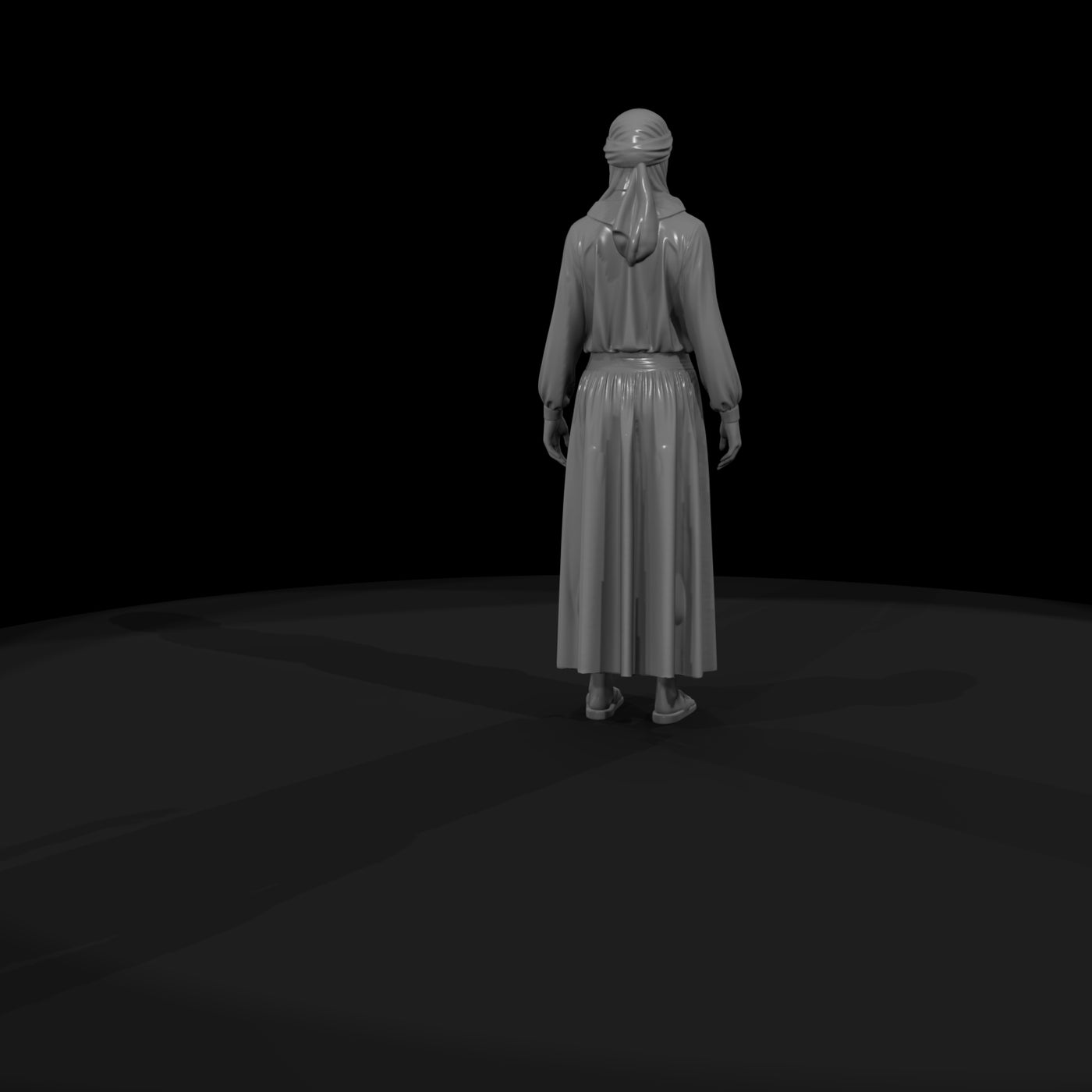 middle-eastern-female-truck-driver-with-light-truck-3d-printable-miniature-915068