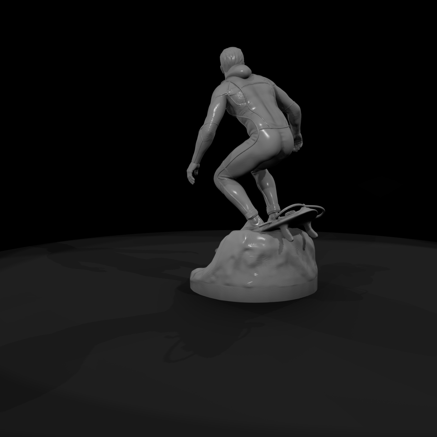 Surfer Riding a Wave