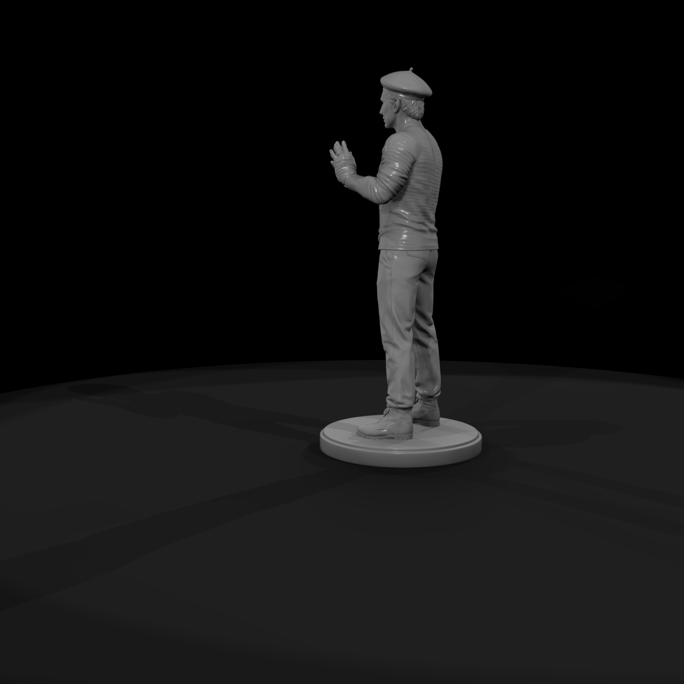 Street Mime in Invisible Box Act