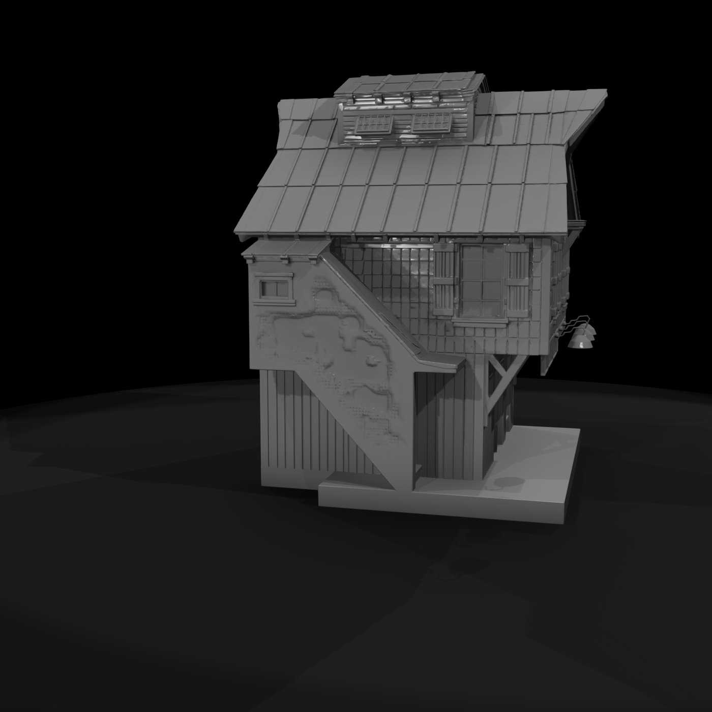 Rustic Barn Storefront Facade