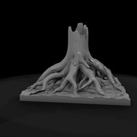 broken-tree-stump-with-exposed-roots-stylized-3d-printable-terrain-523081 — thumbnail 8