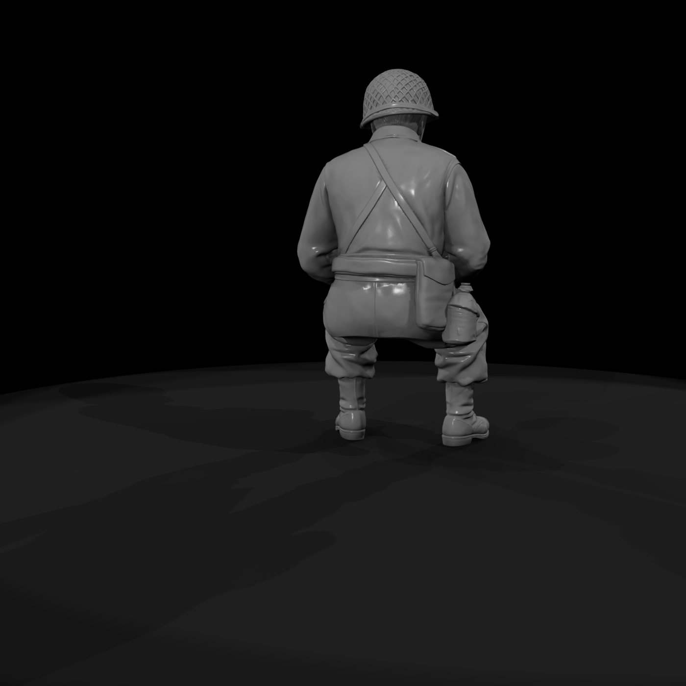 Seated U.S. Army Platoon Leader