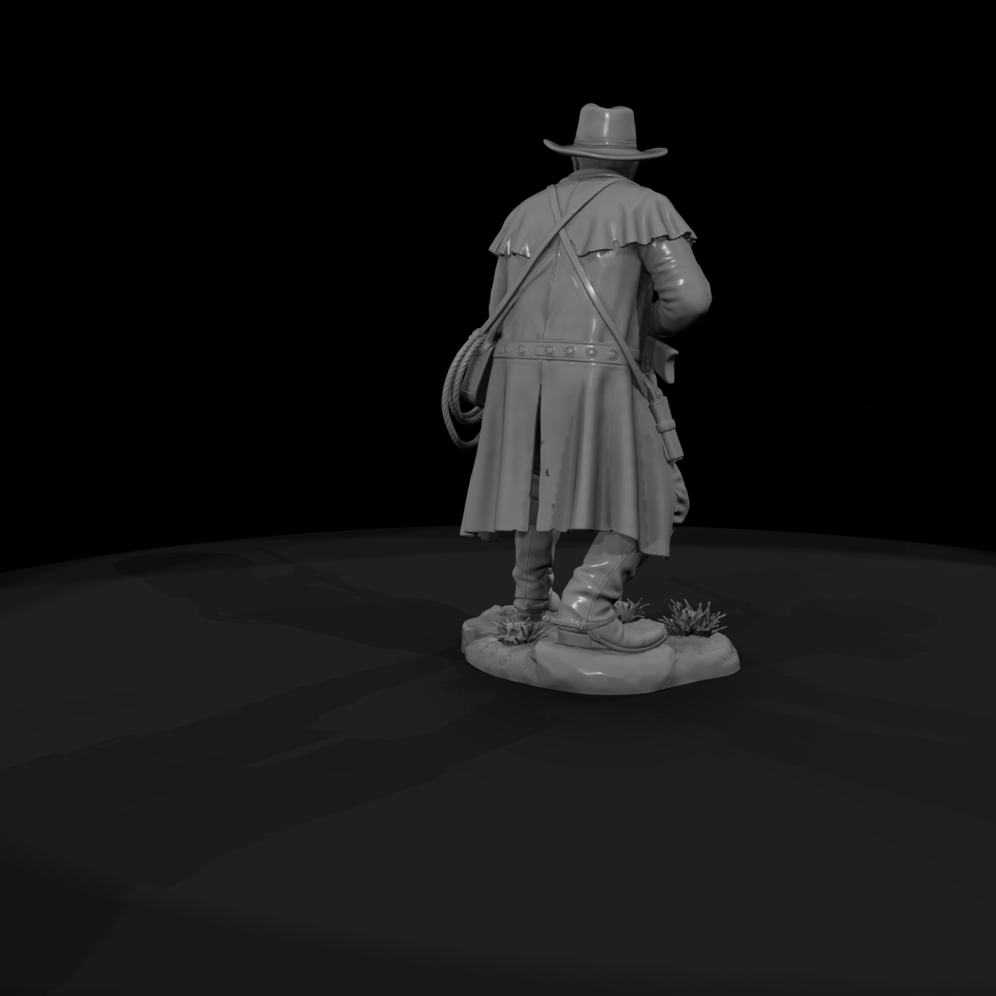 Old West Bounty Hunter with Rifle