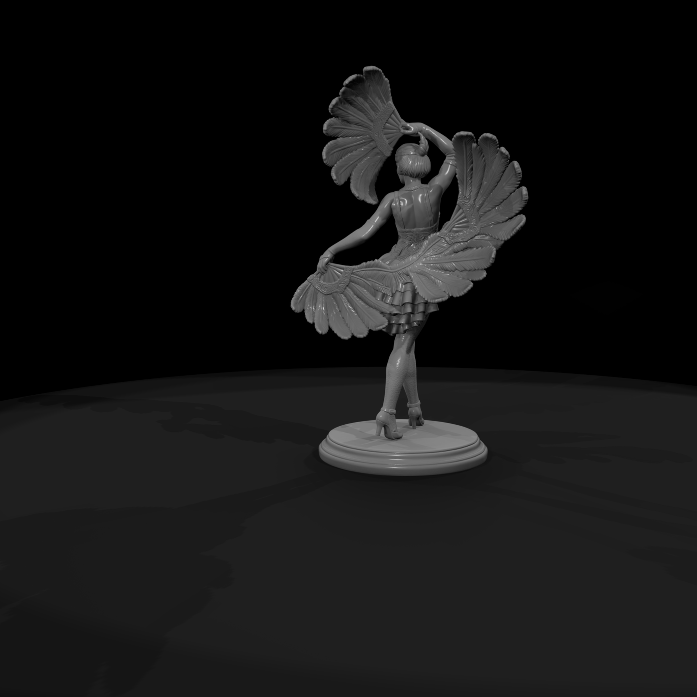 Poparc 0400 Cabaret Fan Dancer