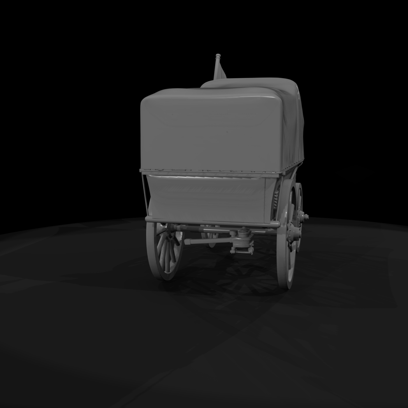 Victorian Horse-Drawn Ambulance Wagon