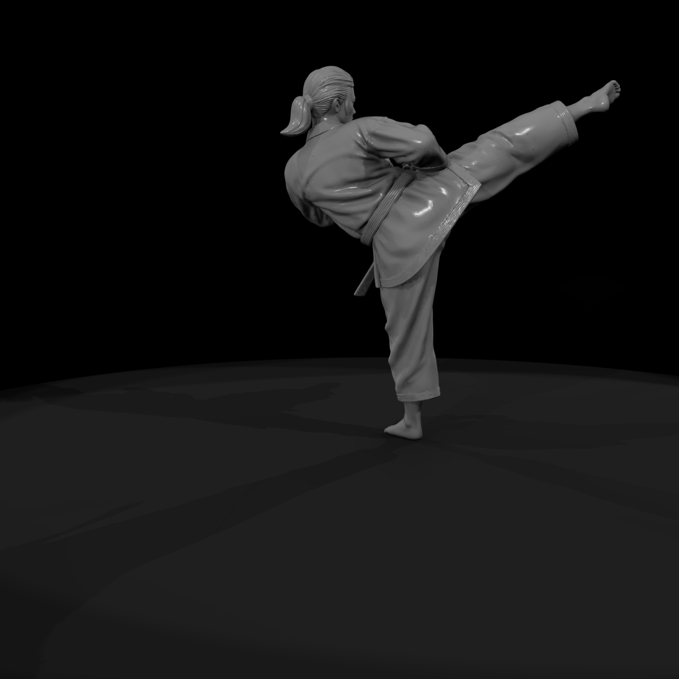 0093 Sports Martial Artist Kick